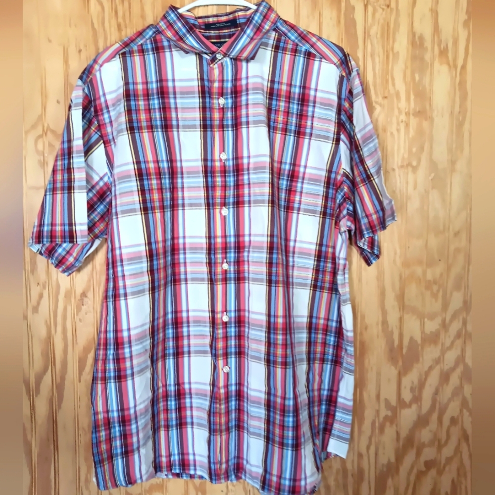 Daniel Cremieux Multicolor Plaid Short Sleeve Shirt